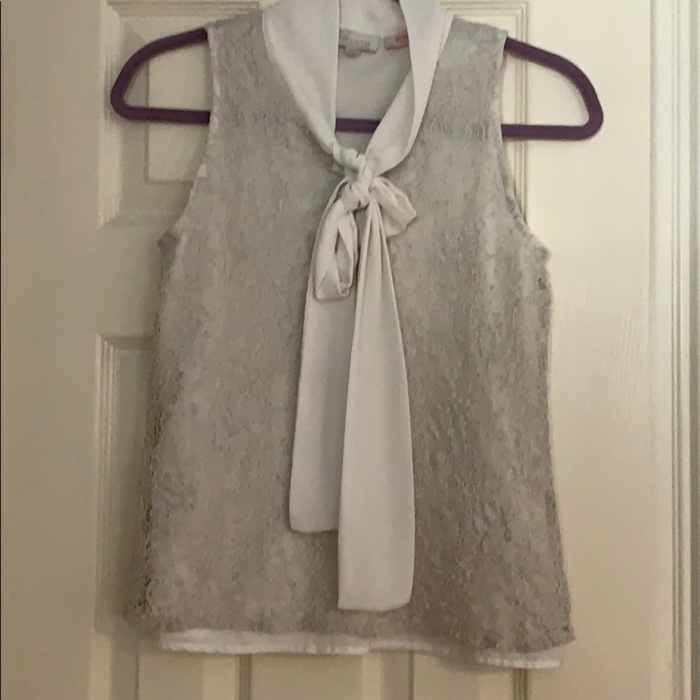 The Limited gray and white tank